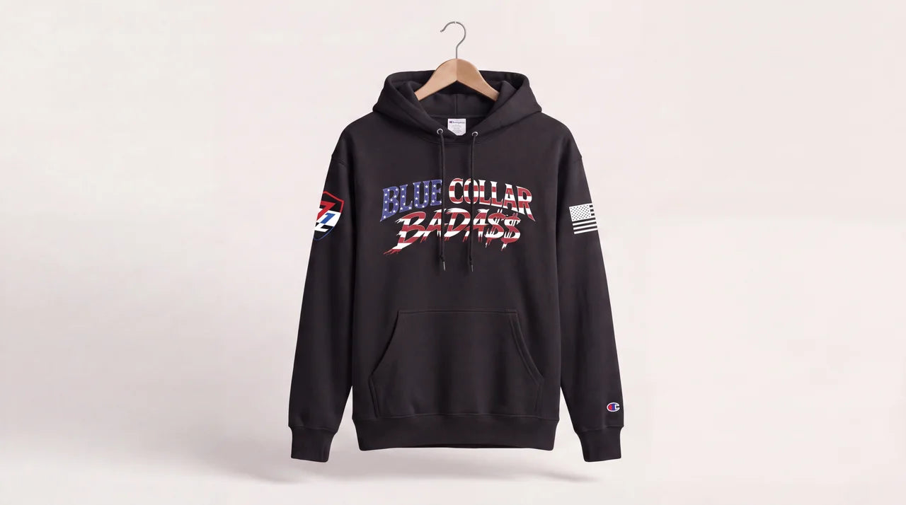 Blue Collar Bada$$ Official Hoodie