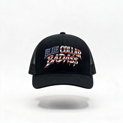 Blue Collar Bada$$ Hat - Detail View