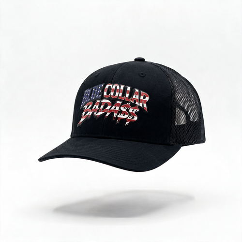 Blue Collar Bada$$ Hat - Front View