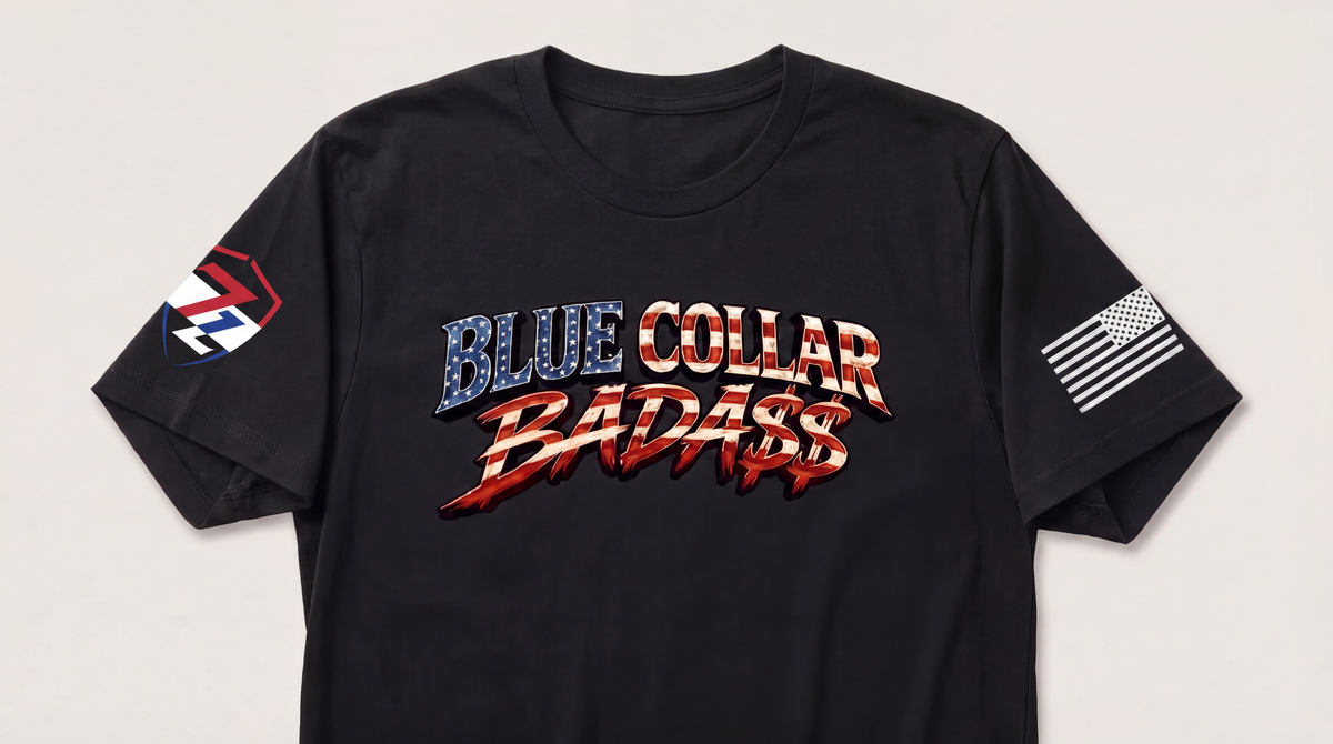 Blue Collar Bada$$ T-Shirt - Front