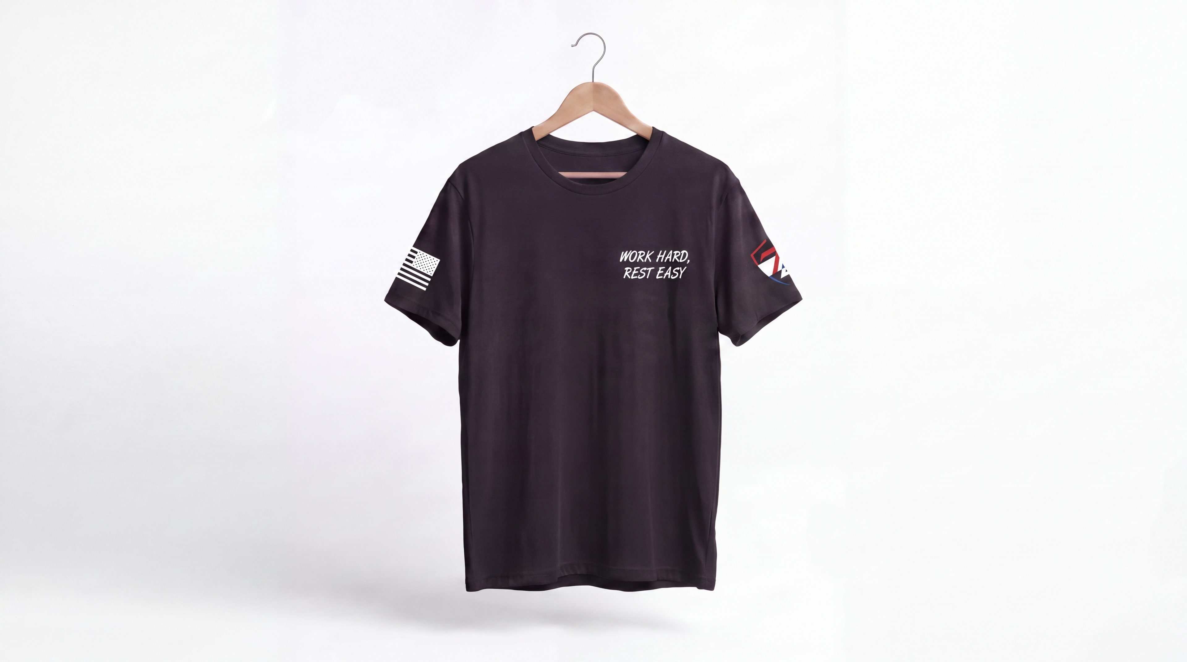 Work Hard Rest Easy Shirt - Hanging Front